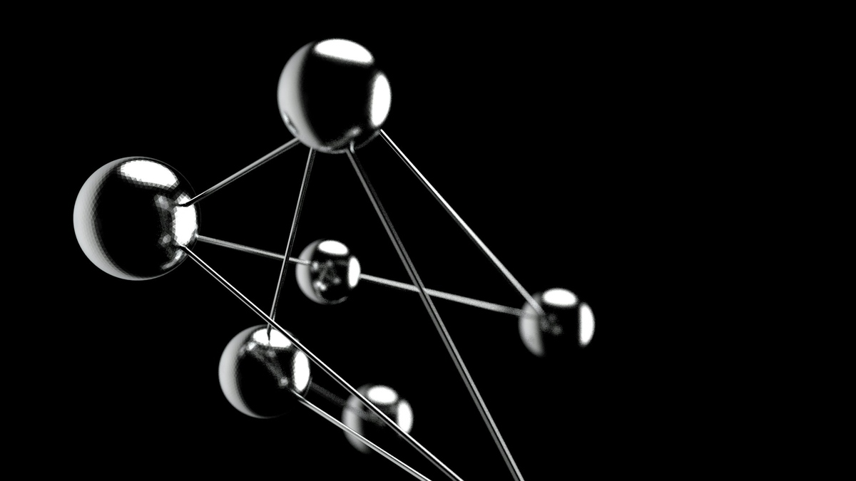 Black and white NAD+ molecule