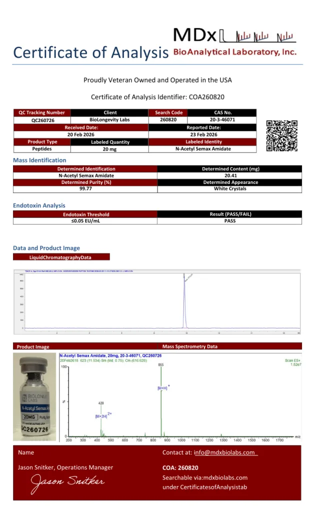 N-Acetyl Semax Amidate (260820)