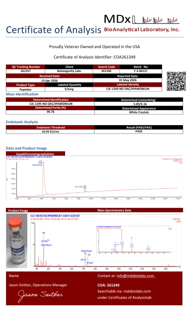 CJC-1295 NO DAC IPAMORELIN (261257)