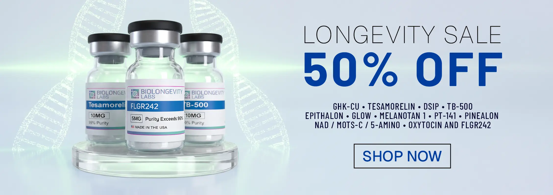 Desktop Longevity Sale 9 | The World's Most Advanced Research Peptides and Bioregulators