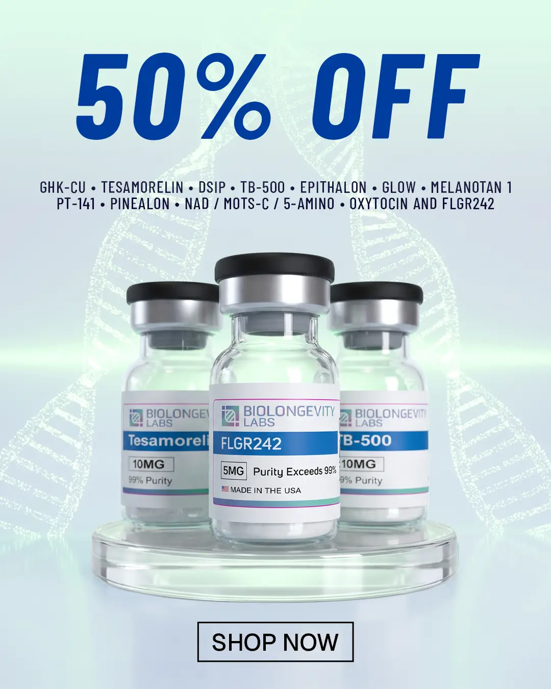 Mobile Longevity Sale 3 | The World's Most Advanced Research Peptides and Bioregulators